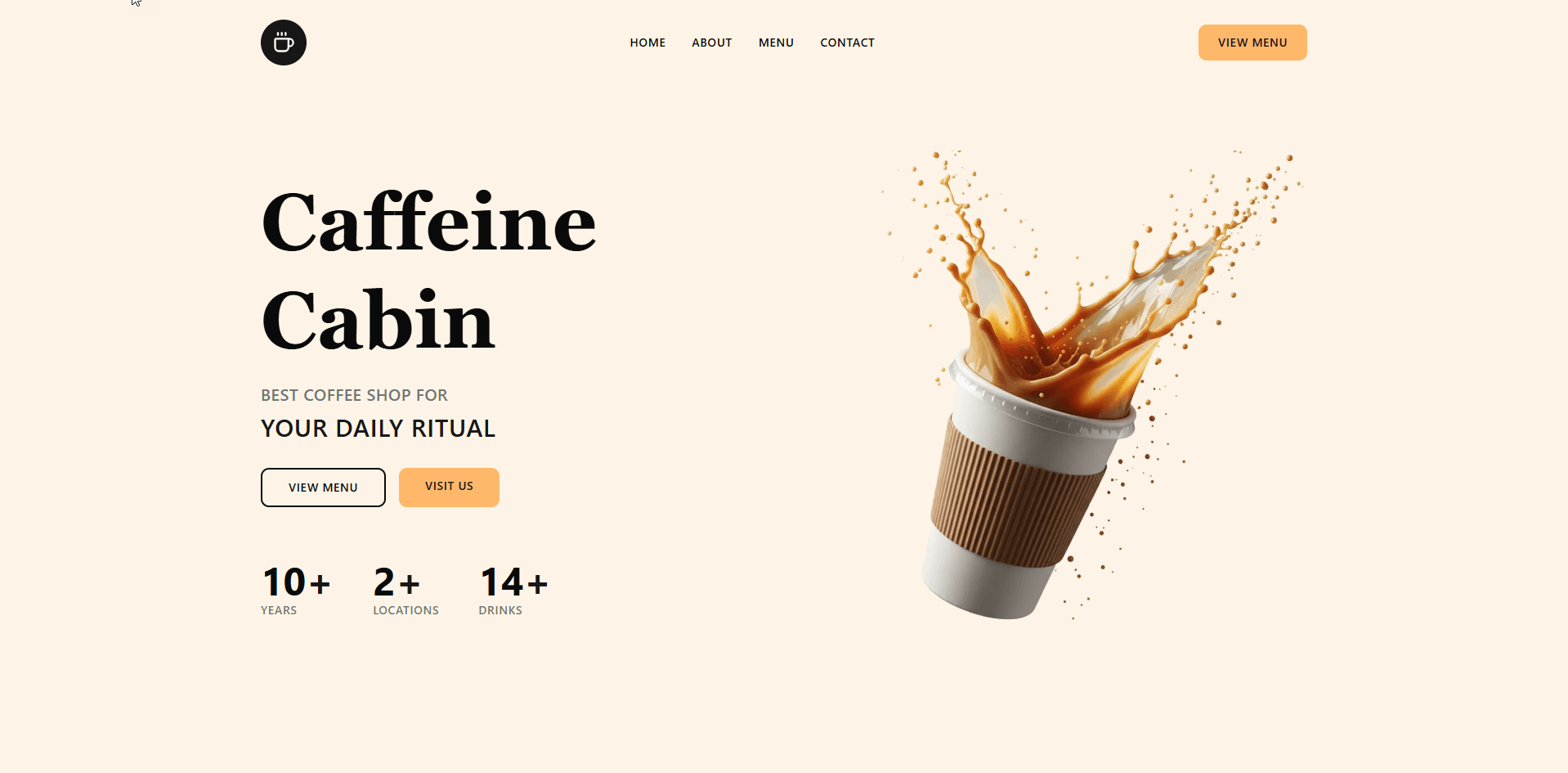 Artisanal Coffee Shop Website
